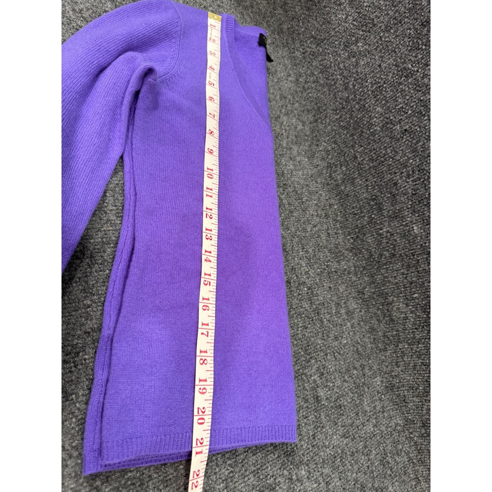 Charter Club Luxury 100% Cashmere Purple V-Neck Sweater Womens XS WPL8046 - Picture 6 of 9